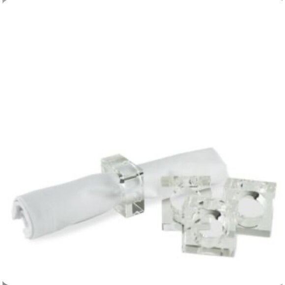 Lucien Piccaid Set of 4 Crystal Napkin Holder Ring - Picture 5 of 7